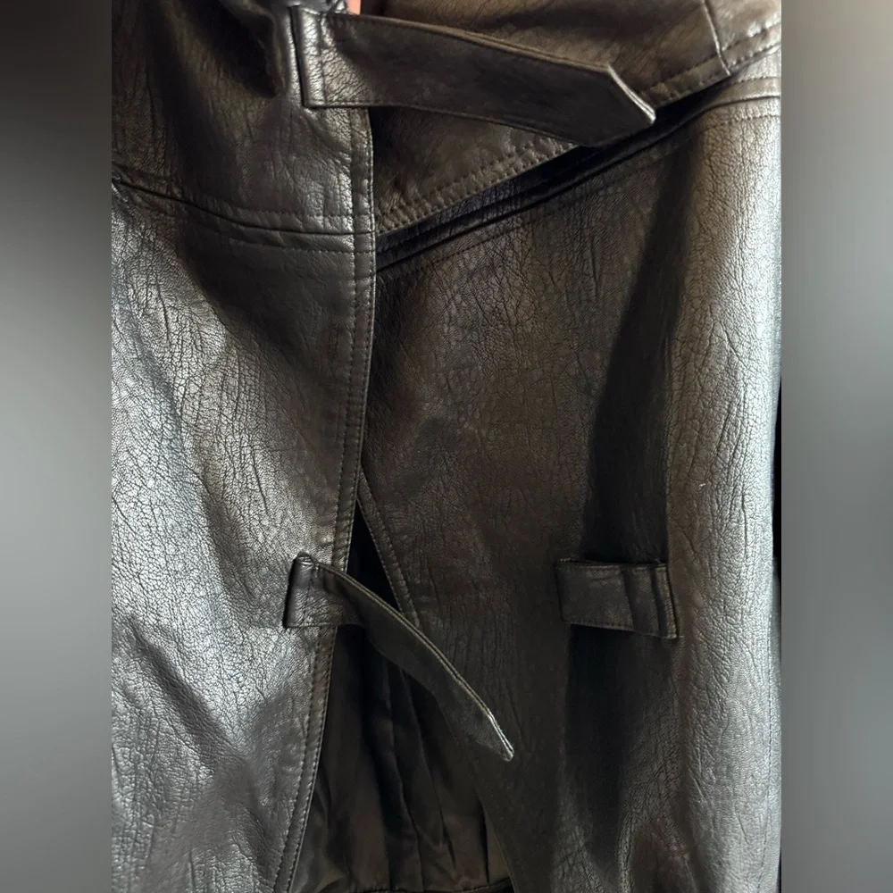 Nasty Gal oversized moto jacket faux leather